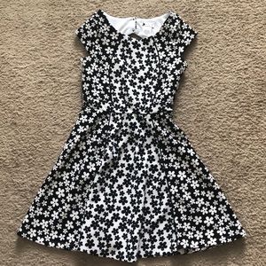 Like new, black and white floral dress